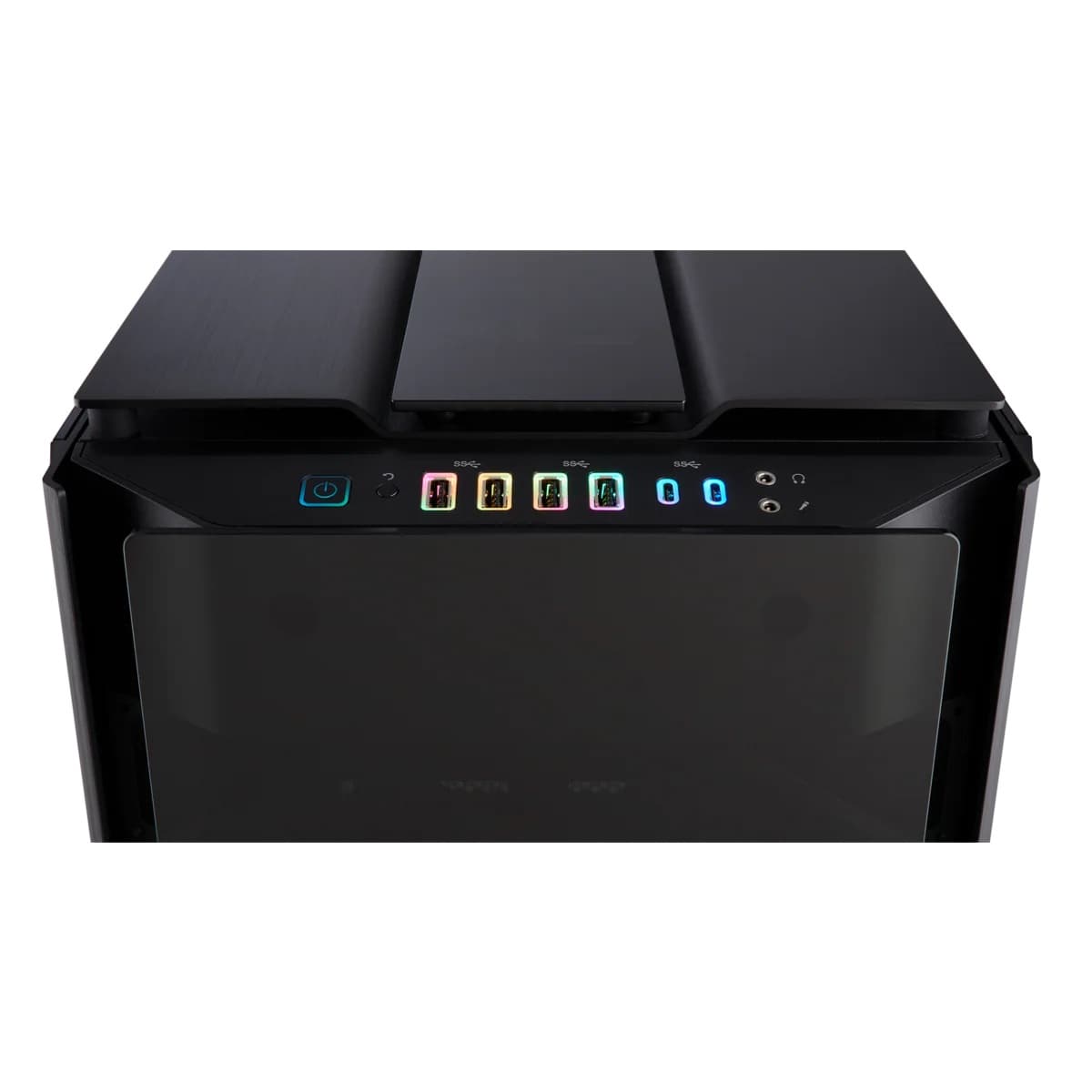 CARCASA CORSAIR Tower, ATX, "Obsidian Series 1000D Super-Tower Case", fara sursa, sticla securizata, fan x nu, USB 3.1 x 4, USB 3.1 gen 2 Type-C x 2, Jack 3.5 mm x 2, mesh, negru, "CC-9011148-WW" — miniatură