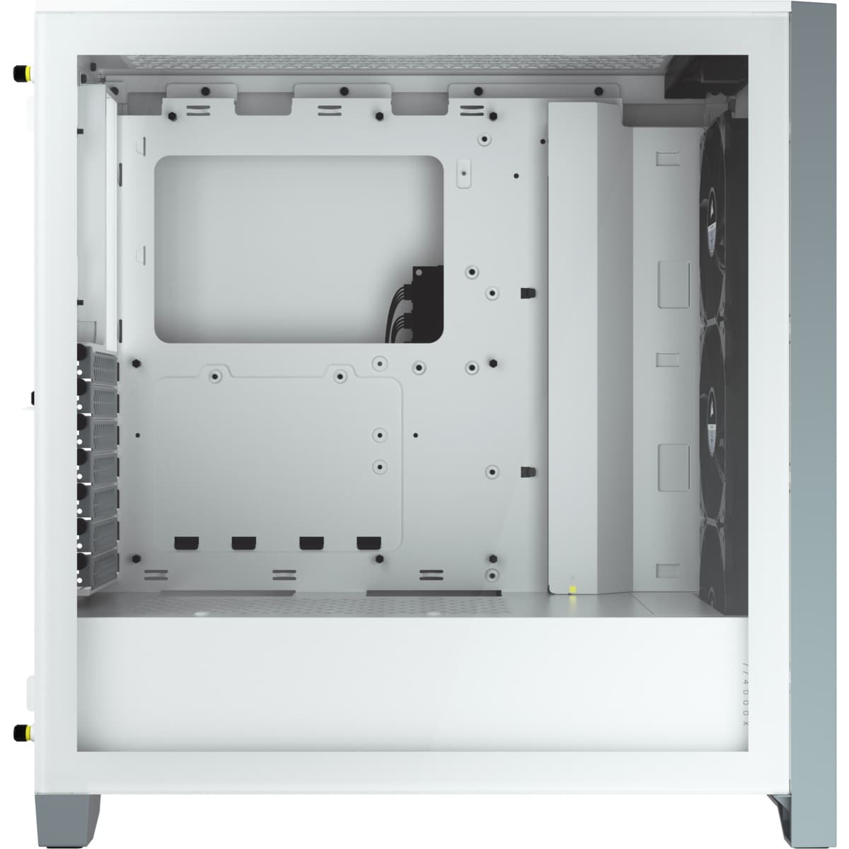 CARCASA CORSAIR Middle Tower, ATX, "iCUE 4000X RGB", fara sursa, sticla securizata, fan x 2, USB 3.0 x 2, USB 3.1 gen 2 Type-C x 1, Jack 3.5 mm x 1, mesh, alb "CC-9011205-WW" — miniatură