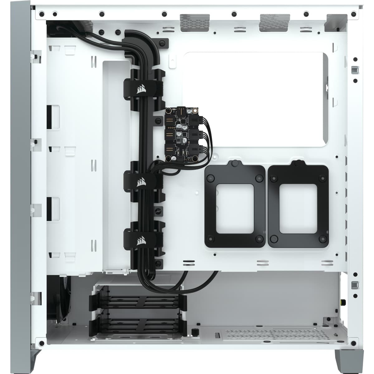 CARCASA CORSAIR Middle Tower, ATX, "iCUE 4000X RGB", fara sursa, sticla securizata, fan x 2, USB 3.0 x 2, USB 3.1 gen 2 Type-C x 1, Jack 3.5 mm x 1, mesh, alb "CC-9011205-WW" — miniatură