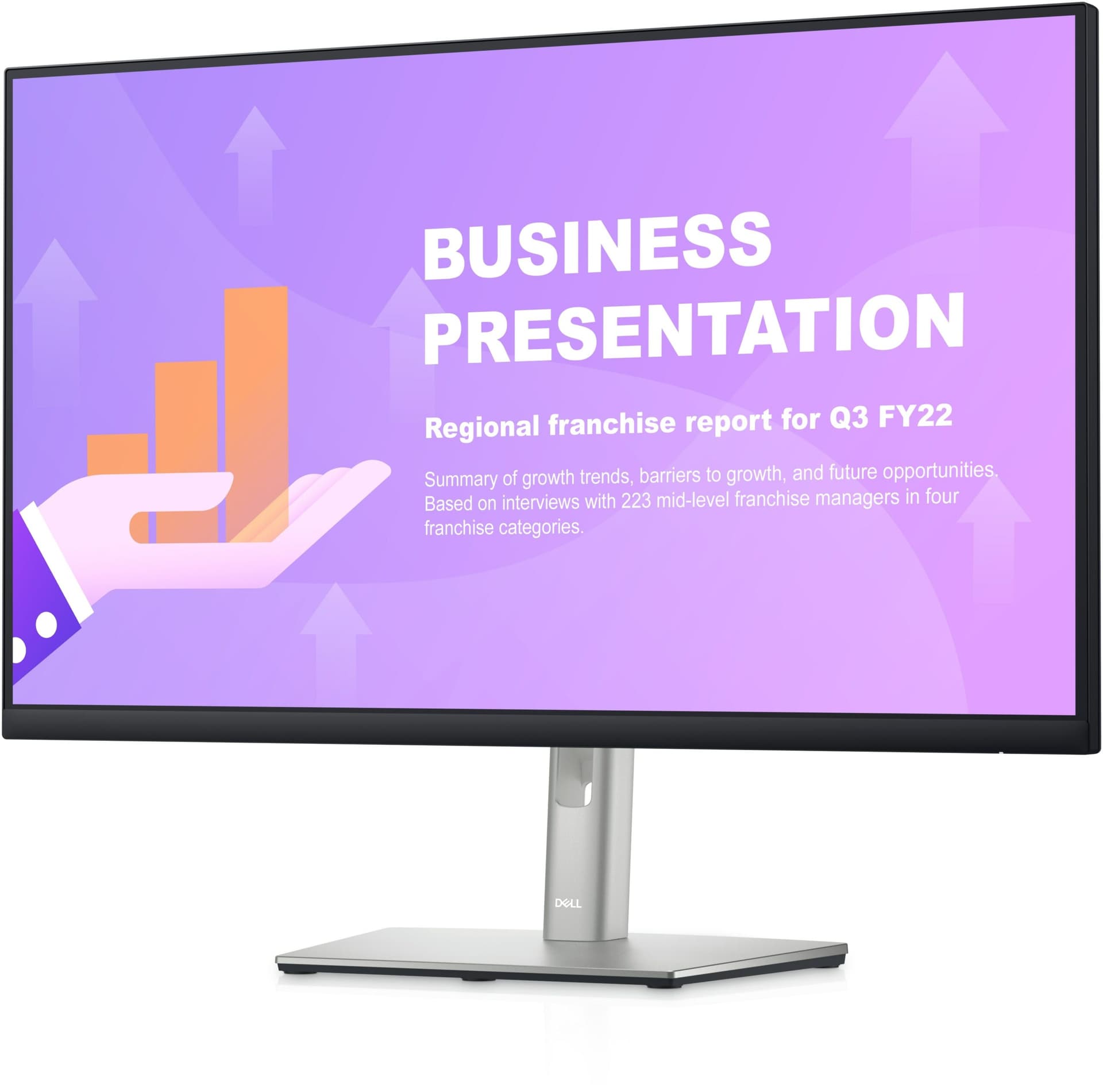 MONITOR Dell 27 inch, home | office, IPS, Full HD (1920 x 1080), Wide, 300 cd/mp, 5 ms, HDMI | DisplayPort, "P2722HE" — miniatură