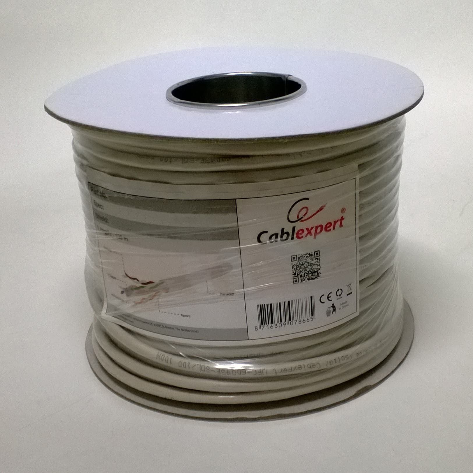 ROLA CABLU UTP GEMBIRD, Cat5e, 100m, Cupru-Aluminiu, Solid, AWG24, "UPC-5004E-SOL/100" — miniatură