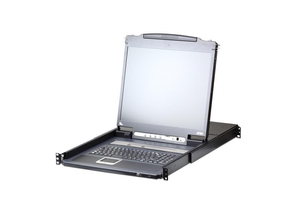 SWITCH KVM ATEN 1-Local/Remote Share Access 8-Port PS/2-USB VGA Single Rail LCD KVM over IP "CL5708IM-ATA-AG"