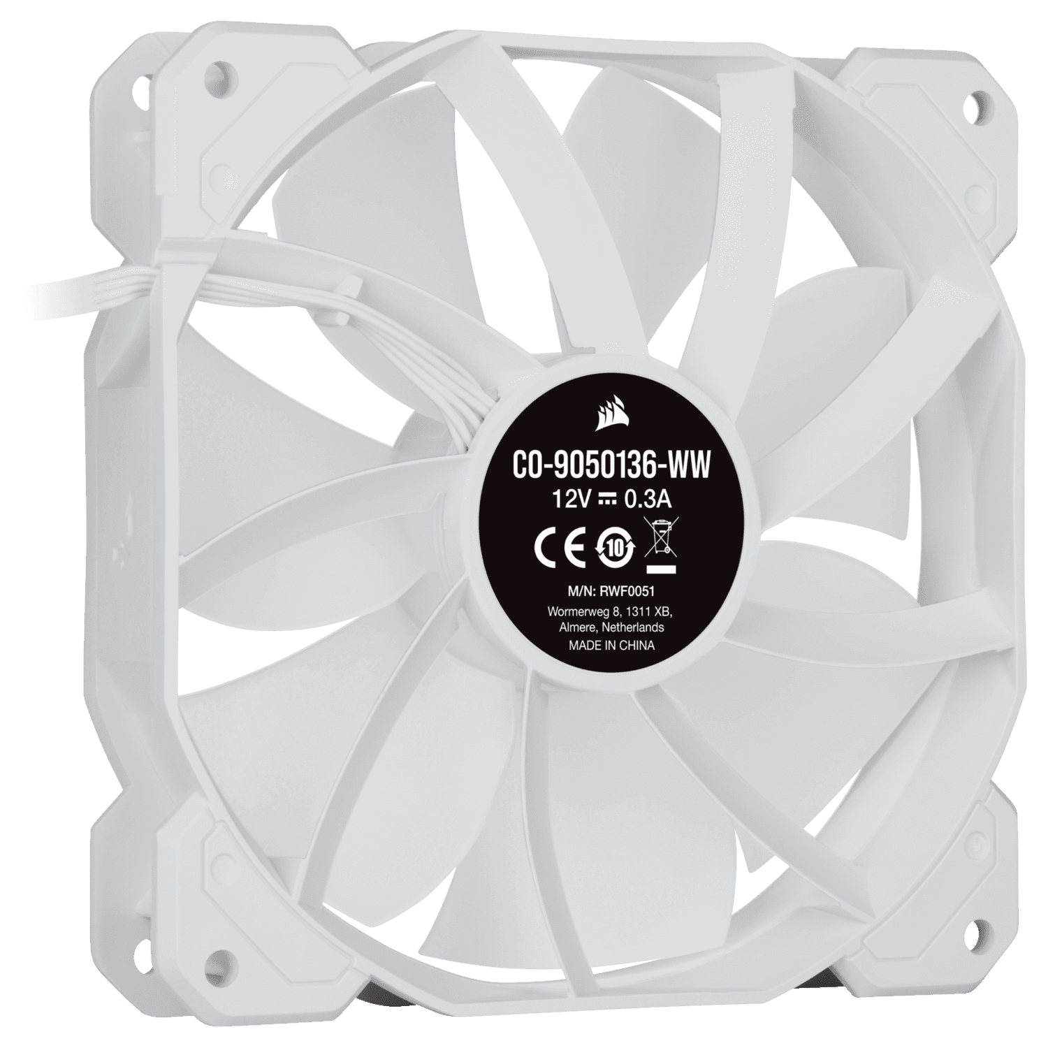 VENTILATOR Corsair, pt carcasa PC, 120 mm, 1500 rpm, LED RGB, 1 ventilator, "CO-9050136-WW" — miniatură