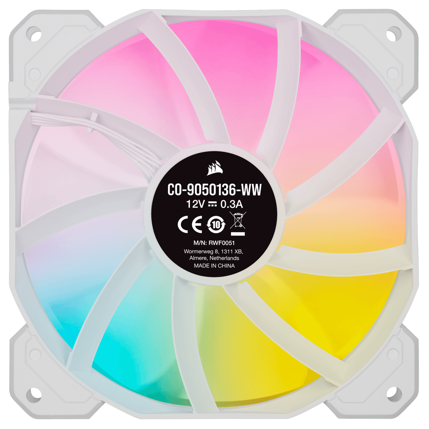VENTILATOR Corsair, pt carcasa PC, 120 mm, 1500 rpm, LED RGB, 1 ventilator, "CO-9050136-WW" — miniatură