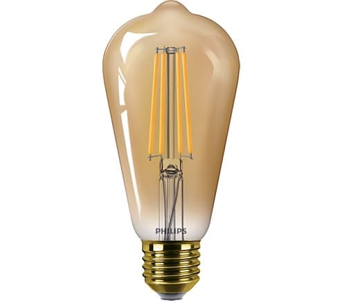 BEC LED Philips, soclu E27, putere 5.8W, forma oval, lumina flacara, alimentare 220 - 240 V, "000008719514337794"
