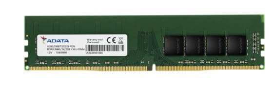 Memorie DDR Adata DDR4 4 GB, frecventa 2666 MHz, 1 modul, "AD4U26664G19-BGN"