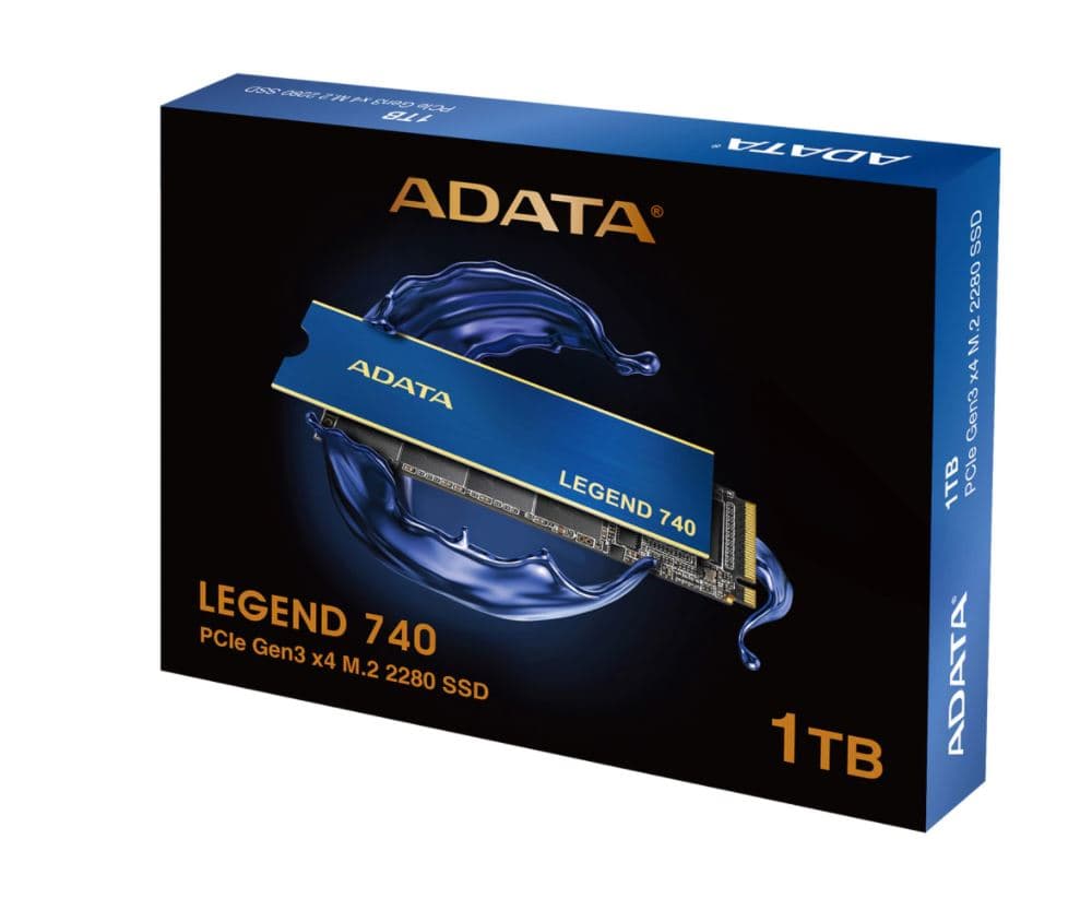 SSD ADATA, LEGEND 740, 1 TB, M.2, PCIe Gen3.0 x4, 3D TLC Nand, R/W: 2500/2000 MB/s, "ALEG-740-1TCS" — miniatură