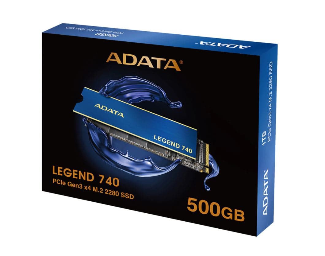 SSD ADATA, LEGEND 740, 500 GB, M.2, PCIe Gen3.0 x4, 3D TLC Nand, R/W: 2500/1700 MB/s, "ALEG-740-500GCS" — miniatură