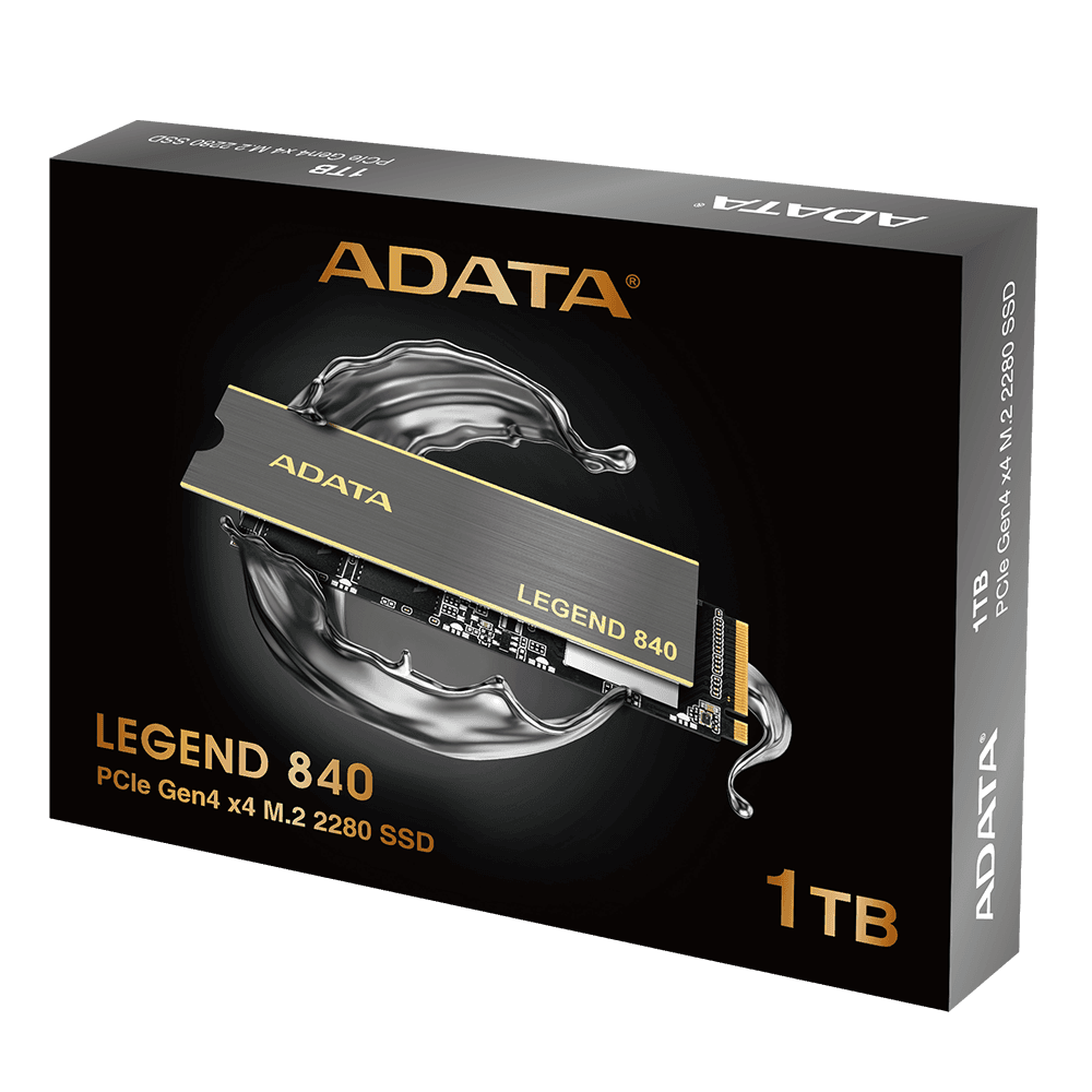 SSD ADATA, LEGEND 840, 1 TB, M.2, PCIe Gen4.0 x4, 3D TLC Nand, R/W: 5000/4750 MB/s, "ALEG-840-1TCS" — miniatură