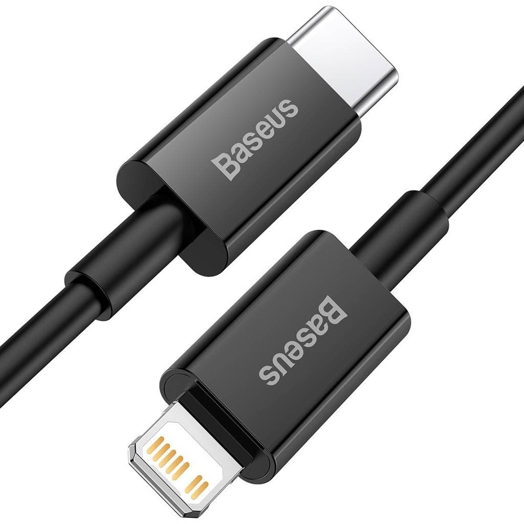 CABLU alimentare si date Baseus Superior, Fast Charging Data Cable pt. smartphone, USB Type-C la Lightning Iphone PD 20W, 2m, negru "CATLYS-C01" - 6953156205352 — miniatură