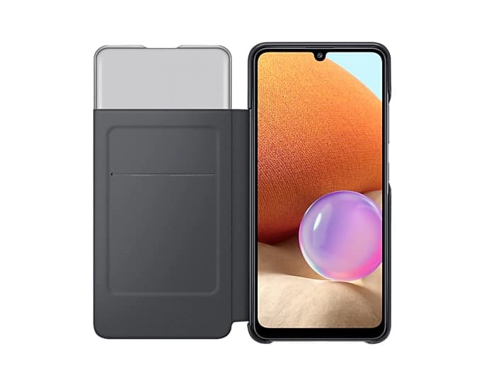 HUSA Smartphone Samsung, pt Galaxy A32, tip smart book cover cu buzunar, plastic, Smart View Wallet, negru, "EF-EA325PBEGEE" — miniatură