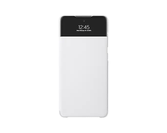 HUSA Smartphone Samsung, pt Galaxy A72, tip smart book cover cu buzunar, policarbonat, Smart View Wallet, alb, "EF-EA725PWEGEE"