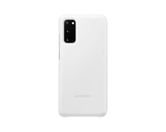 HUSA Smartphone Samsung, pt Galaxy S20, tip smart book cover, policarbonat, Smart LED View, alb, "EF-NG980PWEGEU" — miniatură