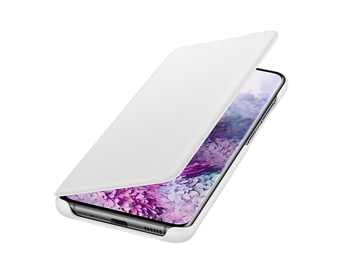HUSA Smartphone Samsung, pt Galaxy S20, tip smart book cover, policarbonat, Smart LED View, alb, "EF-NG980PWEGEU" — miniatură