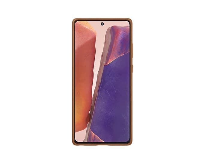 HUSA Smartphone Samsung, pt Galaxy Note 20, tip back cover (protectie spate), piele, ultrasubtire, maro, "EF-VN980LAEGEU" — miniatură