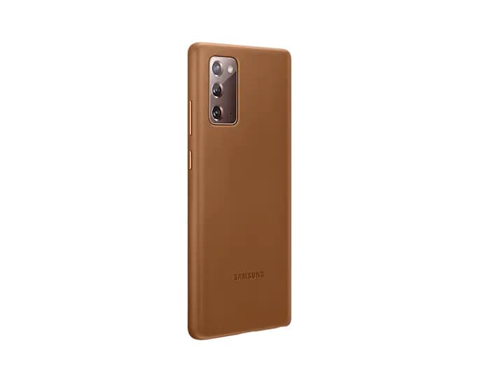 HUSA Smartphone Samsung, pt Galaxy Note 20, tip back cover (protectie spate), piele, ultrasubtire, maro, "EF-VN980LAEGEU" — miniatură