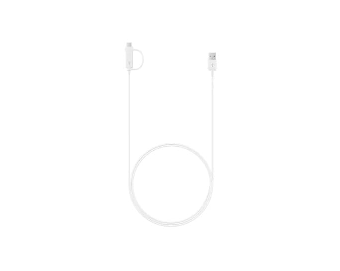 CABLU alimentare si date smartphone Samsung, USB 2.0 (T) la Micro-USB (T) | USB Type-C, cauciuc, lungime 1.5 m, alb, "EP-DG930DWEGWW" — miniatură