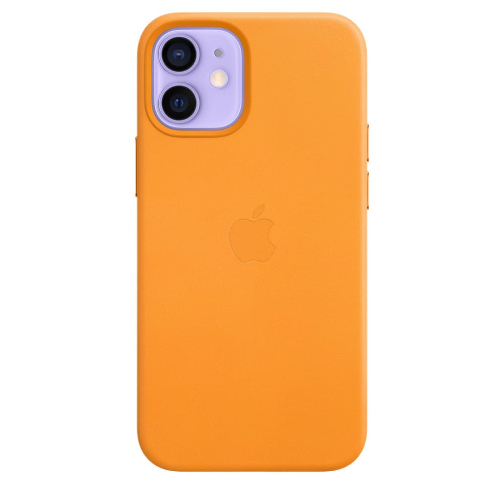 HUSA Smartphone Apple, pt iPhone 12 mini, tip back cover (protectie spate) cu MagSafe, piele, MagSafe, portocaliu, "mhk63zm/a" — miniatură