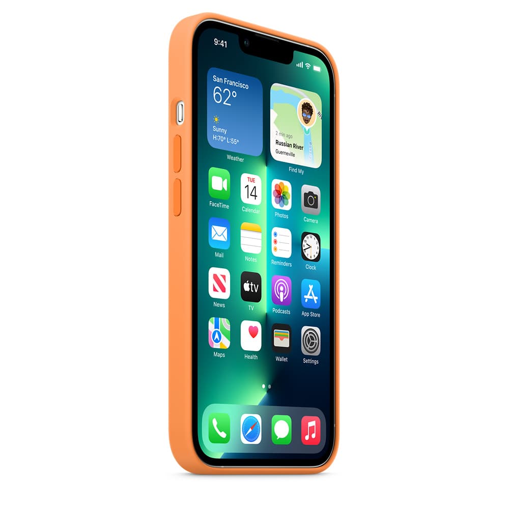 HUSA Smartphone Apple, pt iPhone 13 Pro, tip back cover (protectie spate) cu MagSafe, silicon, MagSafe, portocaliu, "mm2d3zm/a" — miniatură