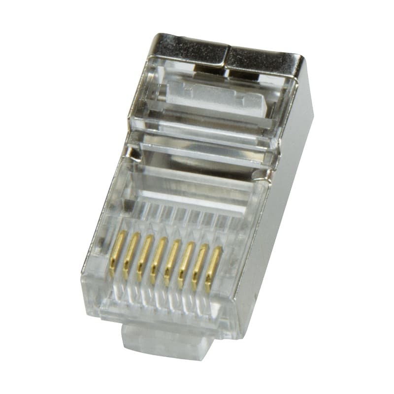 MUFA RJ-45 LOGILINK pt. cablu FTP, SFTP, Cat5e, RJ-45 (T), ecranat, plastic cu metal, 100 buc, "MP0003"