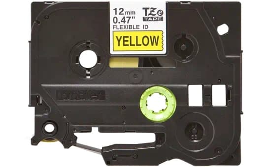 Banda laminata Original Brother Black on Yellow, TZEFX631, pentru E105|E110|H100|H101|H105|H110|H111|P300|128|200|1000|1010|1090|1100|1120|1130|1160|1170|1180|1190|1200|1230|1280|1290|6100|7100|ST1150, 12mm, incl.TV 0 RON, "TZEFX631"