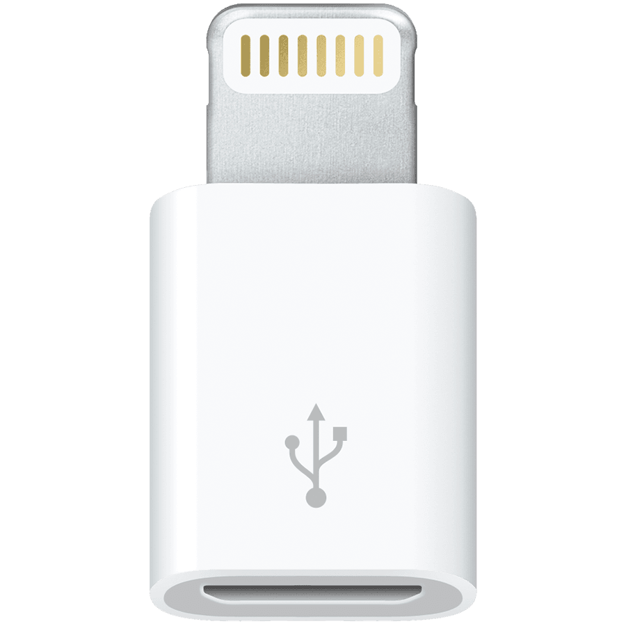 Adaptor USB smartphone Apple, Lightning (T) la Micro-USB (M), alb, "md820zm/a"
