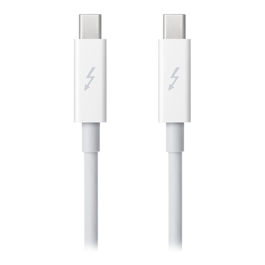 CABLU alimentare si date smartphone Apple, Thunderbolt 2 (T) la Thunderbolt 2 (T), cauciuc, lungime 0.5 m, alb, "md862zm/a"