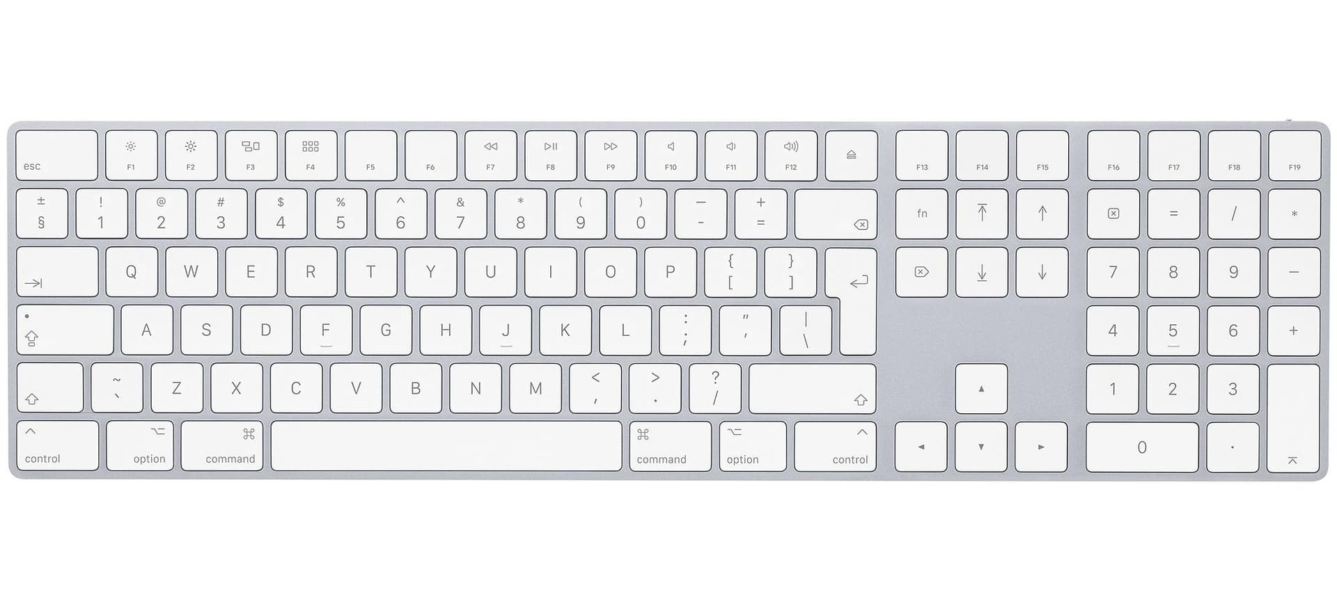 Apple Magic Keyboard with Numeric Keypad - International English - Silver, "mq052z/a"