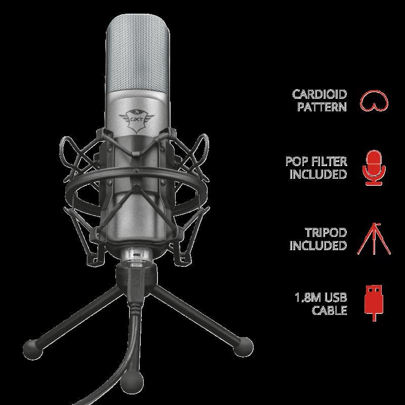 Trust GXT 242 Lance Streaming Mic, "TR-22614" — miniatură