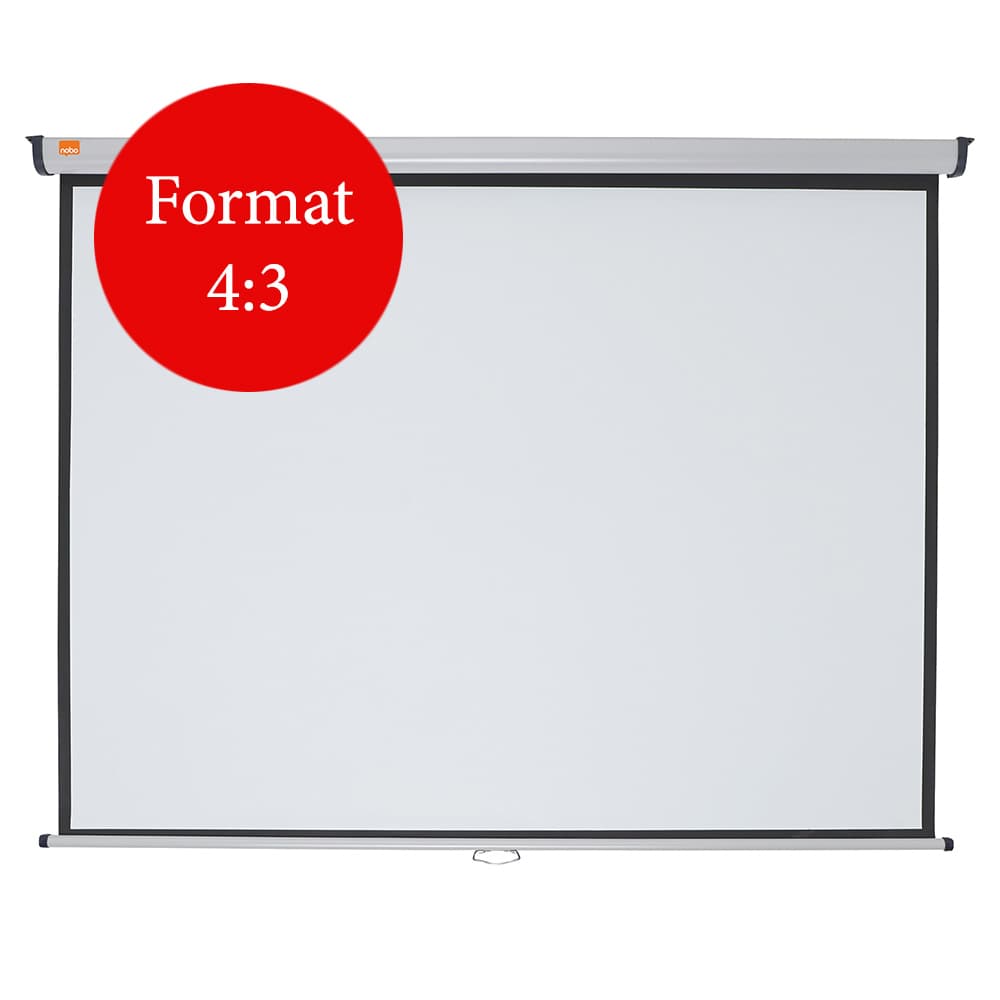 ECRAN proiectie NOBO, manual, format 4 : 3, fixare perete | tavan, 175 x 132 cm, "1902392"