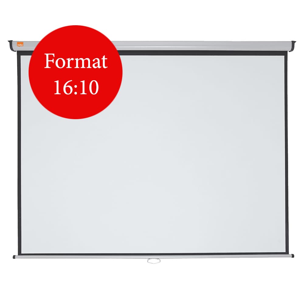 ECRAN proiectie NOBO, manual, format 16 : 10, fixare perete | tavan, 175 x 109 cm, "1902392W"