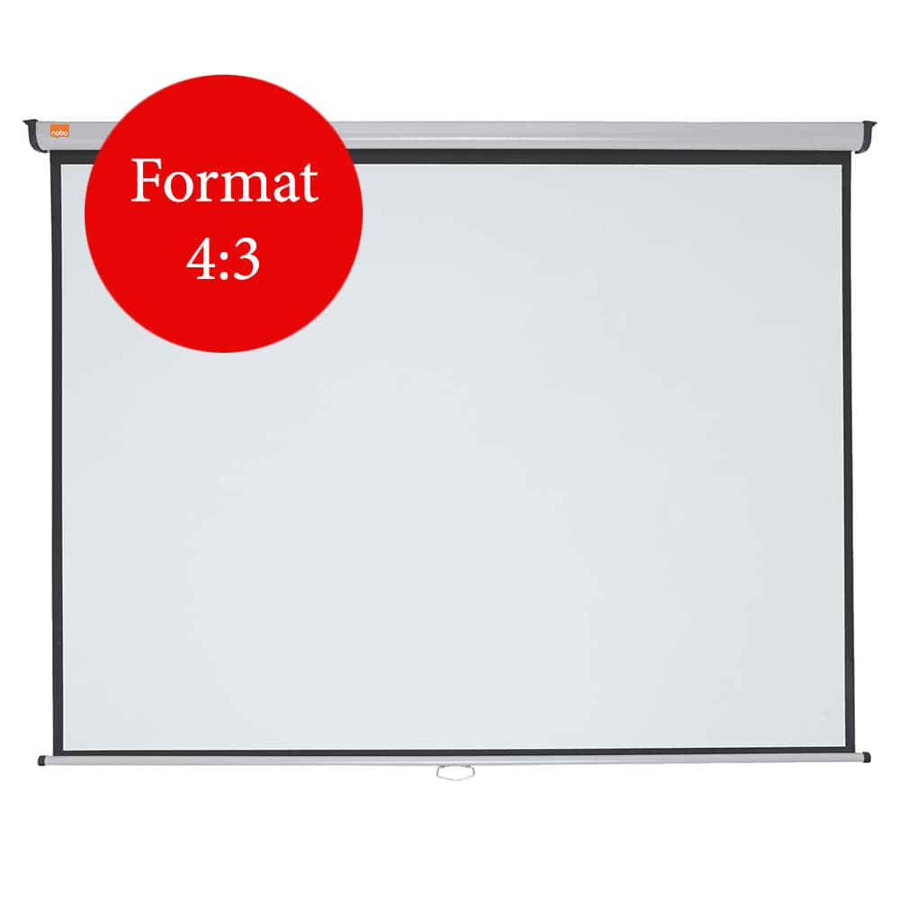 ECRAN proiectie NOBO, manual, format 4 : 3, fixare perete | tavan, 200 x 150 cm, "1902393"