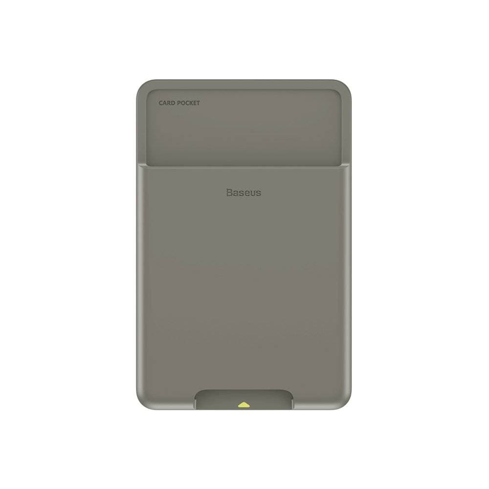 PORTCARD silicon Baseus, compatibil cu majoritatea telefoanelor de pe piata, atat timp cat telefonul este mai lat de 62 mm si mai lung de 95mm, gri deschis "ACKD-A0G" - 6953156296275 — miniatură
