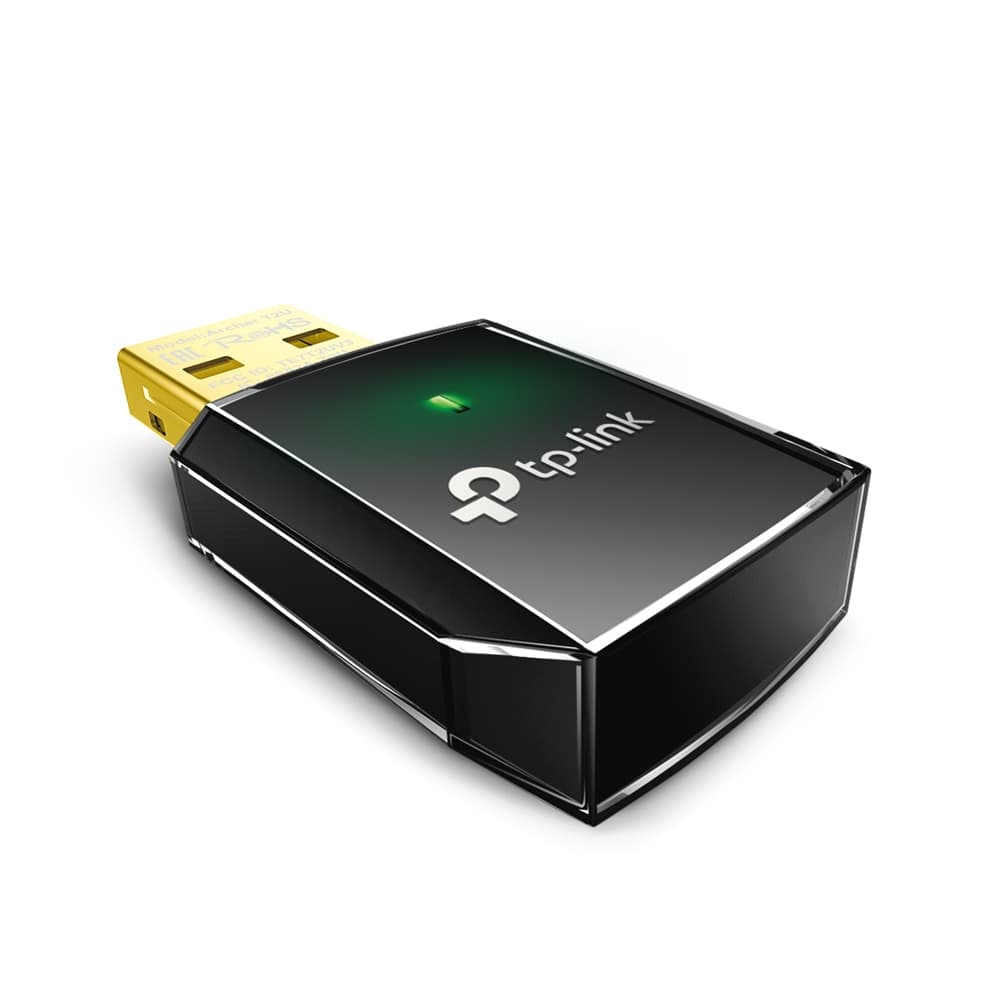 ADAPTOR RETEA TP-LINK AC600, extern wireless 2.4 GHz | 5 GHz, USB 2.0, port, 433 Mbps, antena interna x 1, "BF-Archer T2U" — miniatură