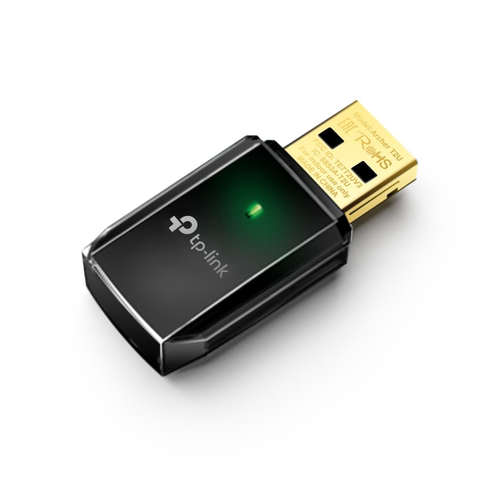 ADAPTOR RETEA TP-LINK AC600, extern wireless 2.4 GHz | 5 GHz, USB 2.0, port, 433 Mbps, antena interna x 1, "BF-Archer T2U" — miniatură