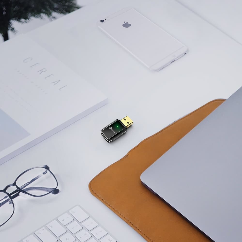 ADAPTOR RETEA TP-LINK AC600, extern wireless 2.4 GHz | 5 GHz, USB 2.0, port, 433 Mbps, antena interna x 1, "BF-Archer T2U" — miniatură