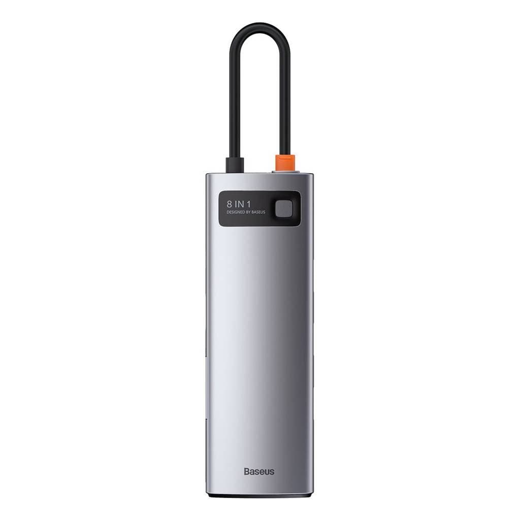 DOCKING Station Baseus Metal Gleam,conec USB-C,USB 3.0x3,SDx1,microSDx1,RJ-45 Gigabit LANx1,USB-Cx1 PD 100W 5V/9V/14.5/20V 5A (Max.) HDMIx1/4K/30Hz "CAHUB-CV0G"-6953156204652