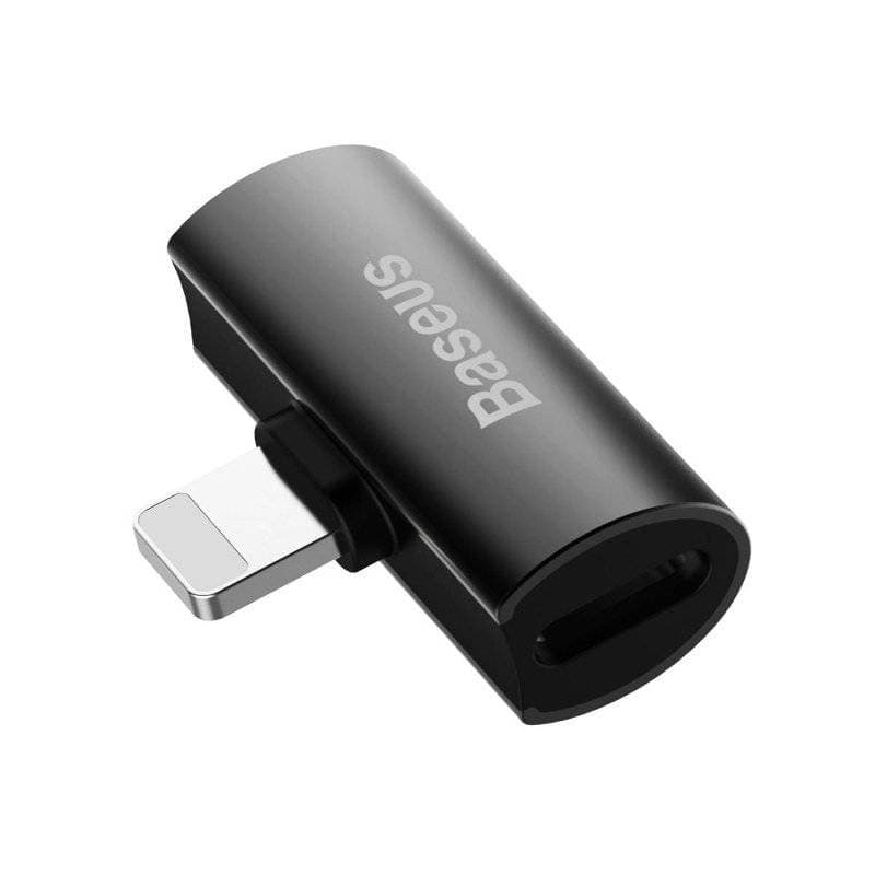 ADAPTOR Incarcare si audio Baseus, 1 x Ligthning (T) la 2 x Lightning (M), negru "CAL46-01" - 6953156287143 — miniatură