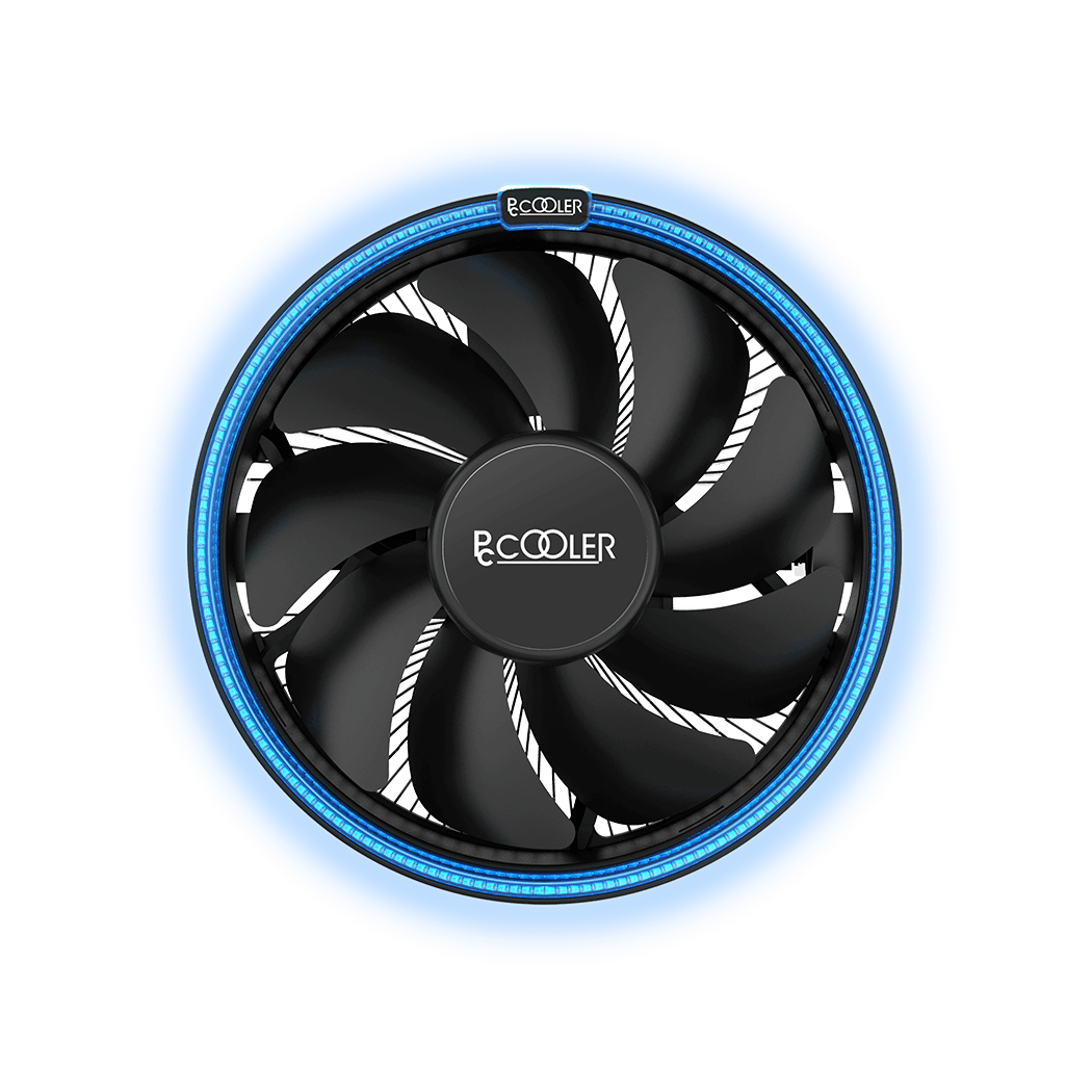 COOLER PCCOOLER, skt. universal, racire cu aer, vent. 120 mm x 1, 1800 rpm, blue LED "E126M B"