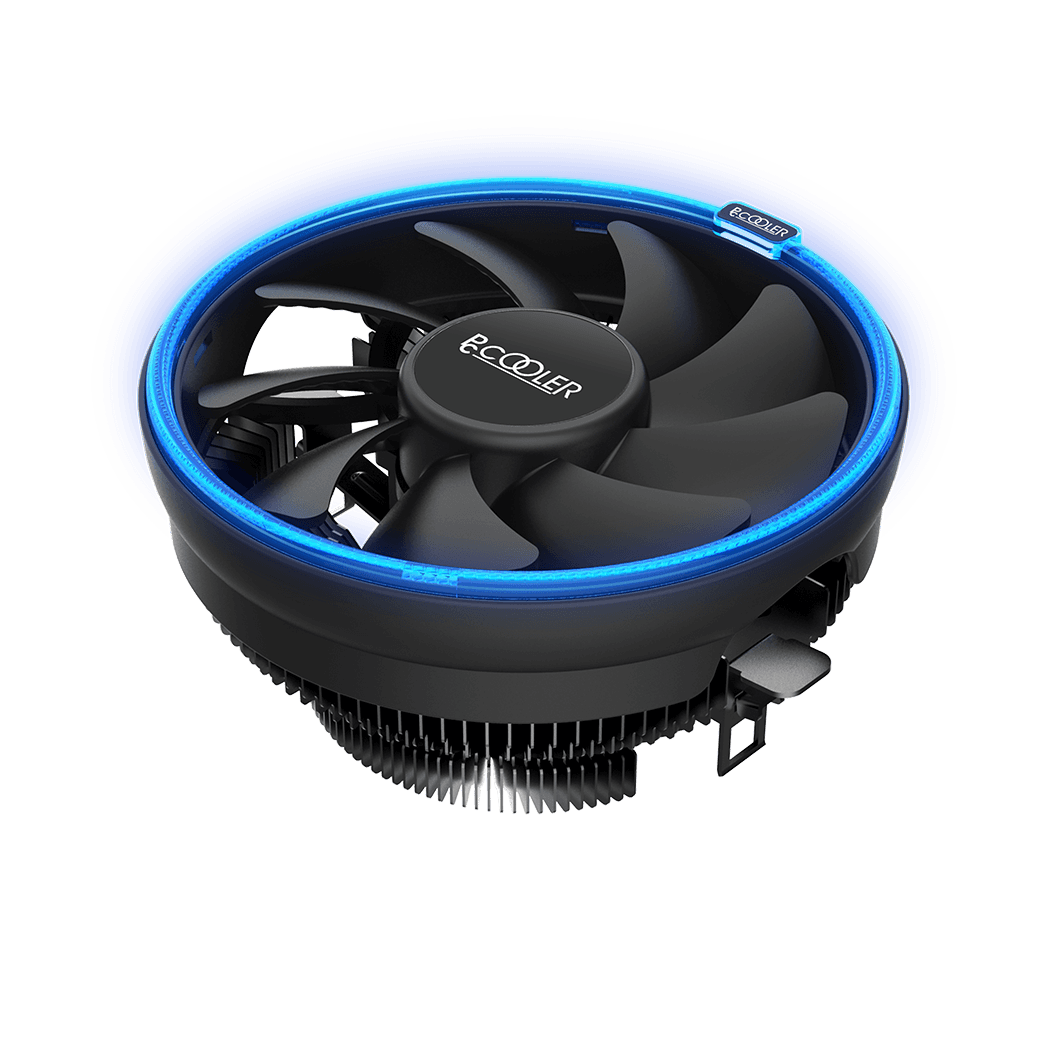 COOLER PCCOOLER, skt. universal, racire cu aer, vent. 120 mm x 1, 1800 rpm, blue LED "E126M B" — miniatură