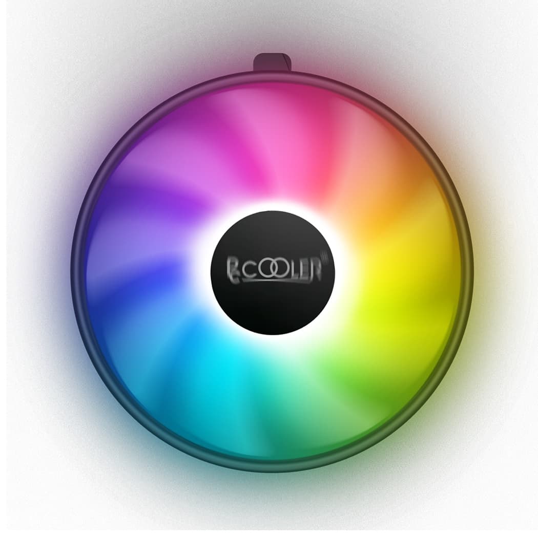 COOLER PCCOOLER, skt. universal, racire cu aer, vent. 120 mm x 1, 1800 rpm, fixed LED RGB "E126M PRO" — miniatură