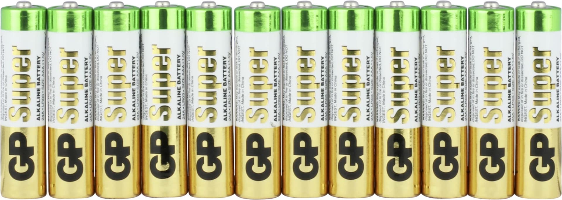 Baterie GP Batteries, Super Alcalina AAA (LR03) 1.5V alcalina, shrink 12 buc. "GP24A-2VES12" "GPPCA24AS115" - 18349 — miniatură