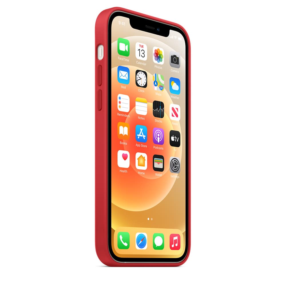 HUSA Smartphone Apple, pt iPhone 12 | iPhone 12 Pro, tip back cover (protectie spate) cu MagSafe, silicon, MagSafe, rosu, "mhl63zm/a" — miniatură