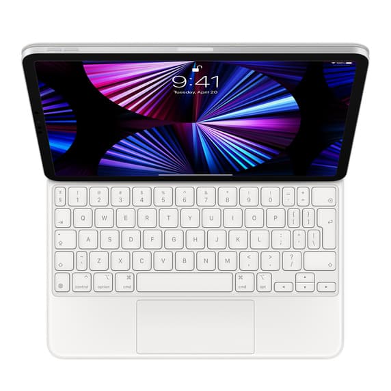 Apple Magic Keyboard for iPad Pro 11-inch (3rd) and iPad Air (4th) - International English - White, "mjqj3z/a" — miniatură