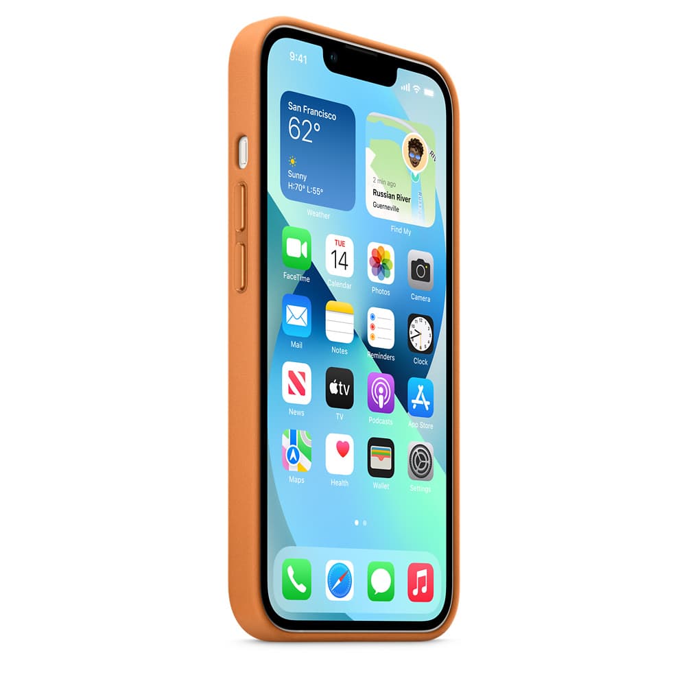 HUSA Smartphone Apple, pt iPhone 13, tip back cover (protectie spate) cu MagSafe, piele, MagSafe, maro, "mm103zm/a" — miniatură
