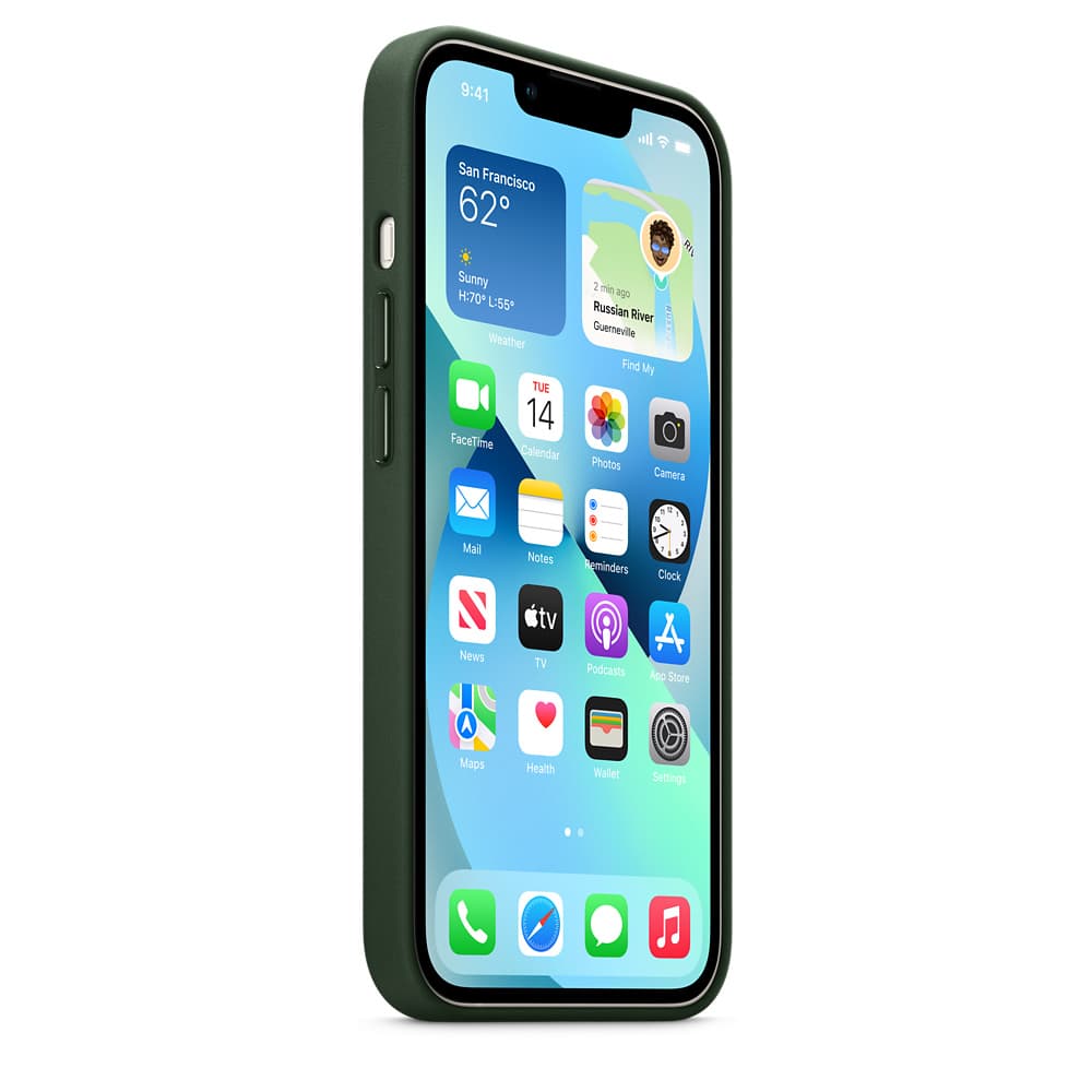 HUSA Smartphone Apple, pt iPhone 13, tip back cover (protectie spate) cu MagSafe, piele, MagSafe, verde, "mm173zm/a" — miniatură