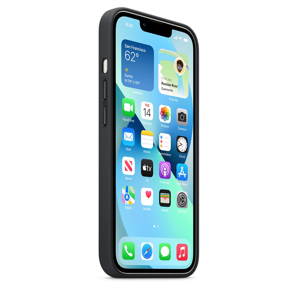 HUSA Smartphone Apple, pt iPhone 13, tip back cover (protectie spate) cu MagSafe, piele, MagSafe, negru, "mm183zm/a" — miniatură