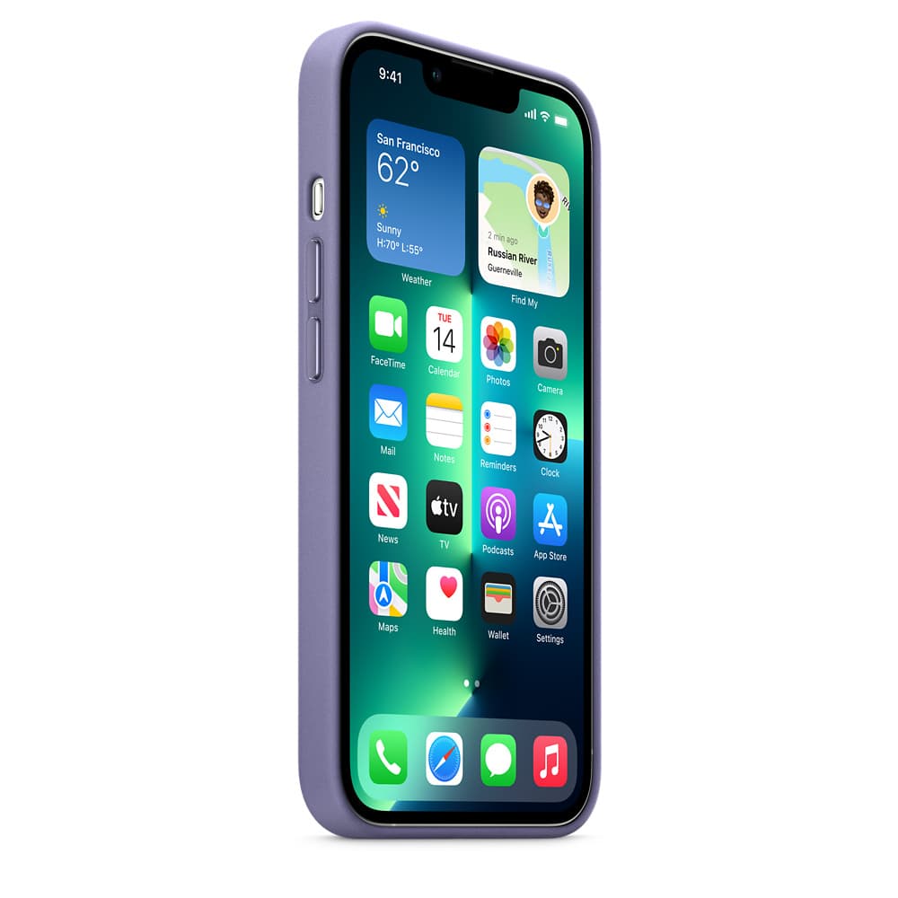 HUSA Smartphone Apple, pt iPhone 13 Pro, tip back cover (protectie spate) cu MagSafe, piele, MagSafe, mov, "mm1f3zm/a" — miniatură