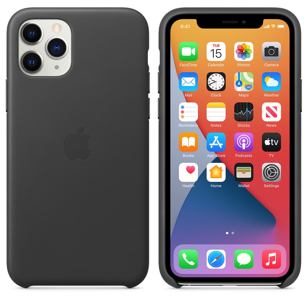HUSA Smartphone Apple, pt iPhone 11 Pro, tip back cover (protectie spate), piele, ultrasubtire, negru, "mwye2zm/a" — miniatură