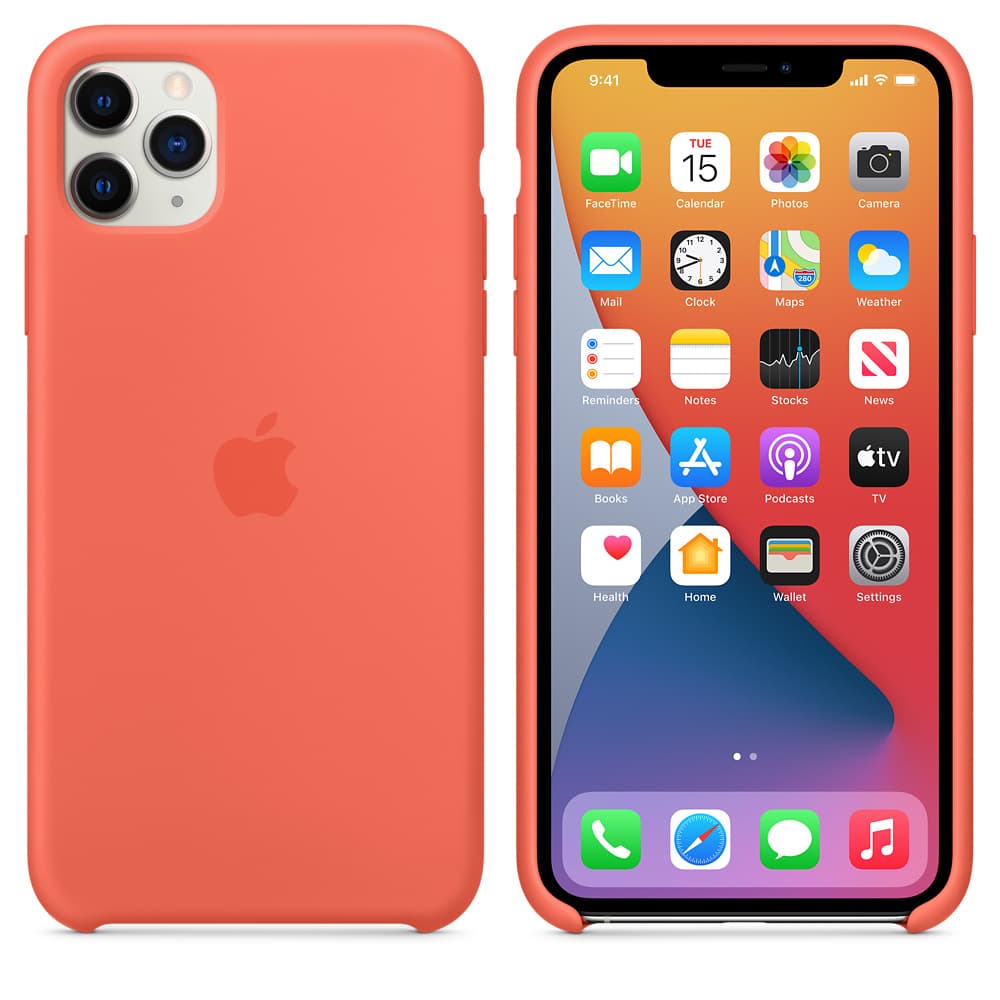 HUSA Smartphone Apple, pt iPhone 11 Pro Max, tip back cover (protectie spate), silicon, ultrasubtire, portocaliu, "mx022zm/a" — miniatură